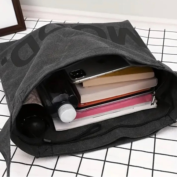 Canvas Spacious Multi-Layer Shoulder Handbag in Color Gray ๐ BEST IN BAGS HP ๐ - Picture 8 of 12